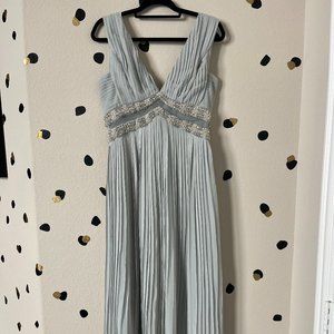 NWT ASOS Pleated Flory Pearl/Rhinestone Formal Gown